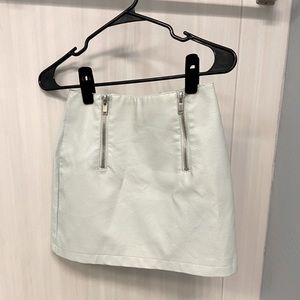 Forever 21 Light Blue Leather Skirt